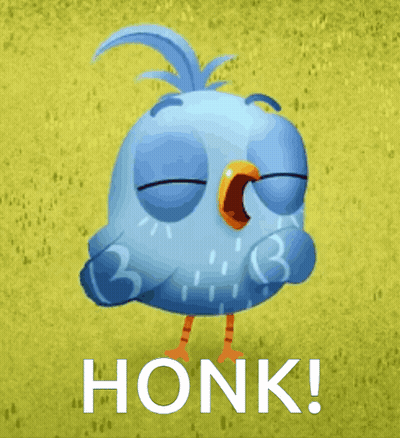 Blue Bird Eyes Closed Honk GIF