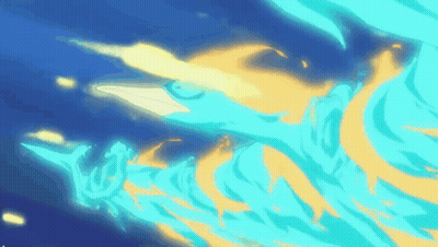 Blue Bird Flying With Flames Coming From Mouth GIF