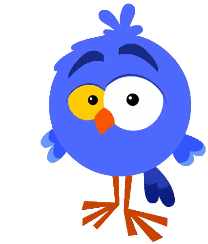 Blue Bird Giving Thumbs Up Sticker