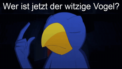 Blue Bird Outstretched Arms Wer Ist Jetzt Der Witzige Vogel GIF