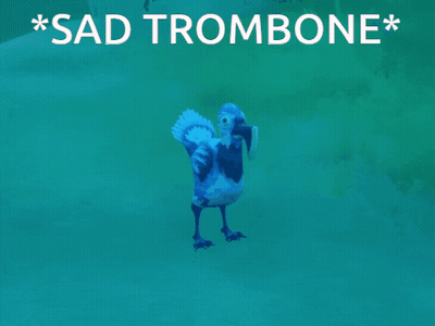 Blue Bird Saying Sad Trombone GIF