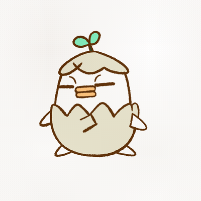 Blue Bird With Orange Ears GIF