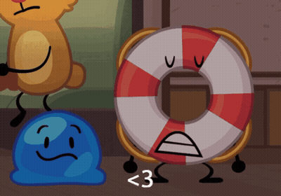 Blue Blob Life Preserver And Bear GIF