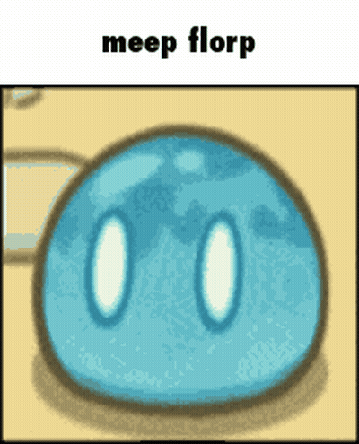 Blue Blob Saying Meep Florp GIF