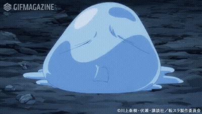 Blue Blob With GIFMagazine Logo GIF