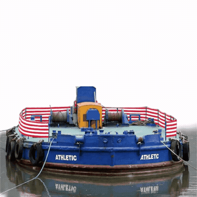 Blue Boat With Athletic Word GIF