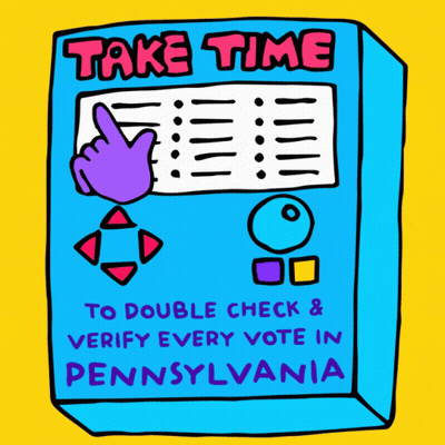 Blue Box Saying Take Time GIF