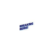 Blue Breaking News Font With White Background GIF