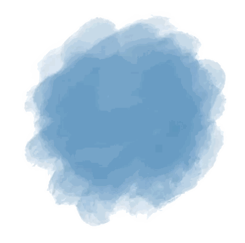 Blue Brush Stroke Circle Sticker