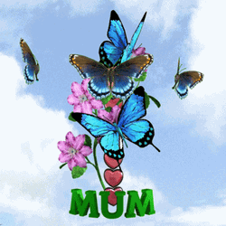 Blue Butterflies Mother's Day
