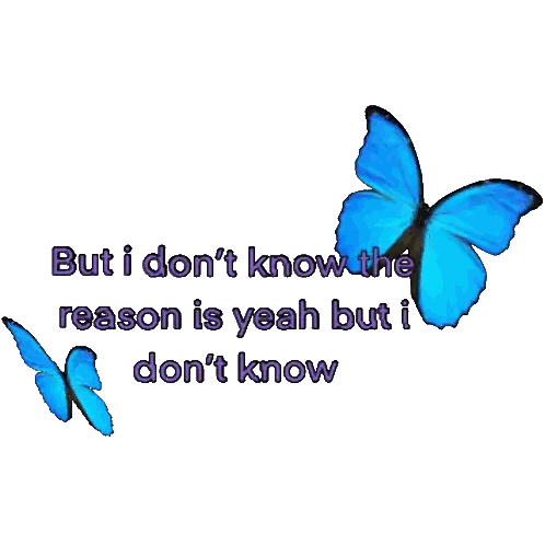 Blue Butterflies Reason Unknown Sticker