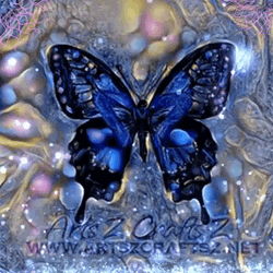 Blue Butterfly Sparkle Arts Crafts