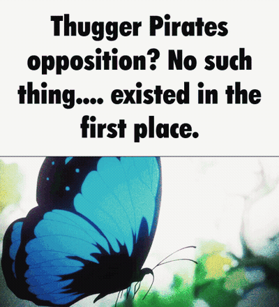 Blue Butterfly Thugger Pirates Opposition GIF