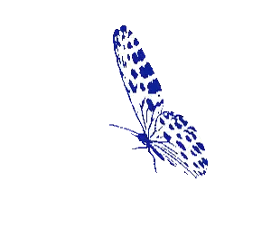 Blue Butterfly With Black Spots Sticker