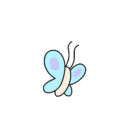 Blue Butterfly With Purple Spots Sticker