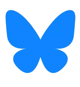 Blue Butterfly With Shadow Sticker