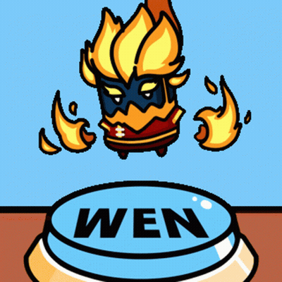 Blue Button Wen And Cartoon Character GIF