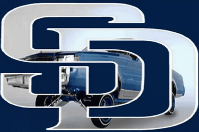 Blue Car Behind Letter Sd GIF