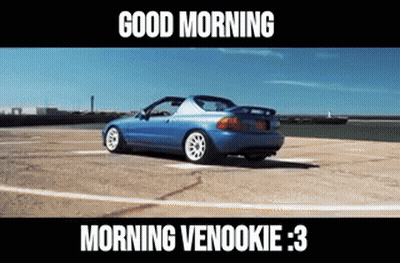 Blue Car Good Morning Morning Venookie GIF