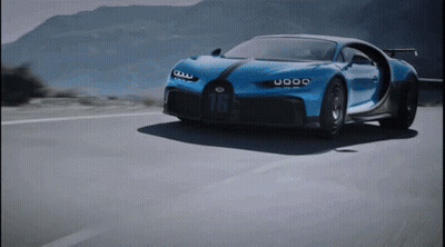 Blue Car Number 16 GIF