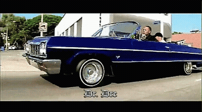 Blue Car With Dr. Dre GIF