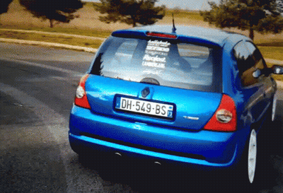 Blue Car With License Plate DH 549 BS GIF