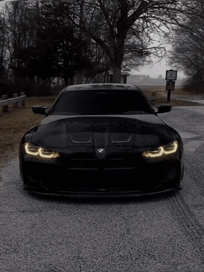 Blue Car With License Plate M5 GIF
