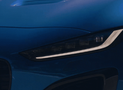 Blue Car With License Plate SBG 894 Driving GIF