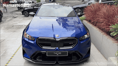 Blue Car With License Plate The M5 GIF