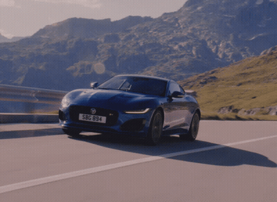 Blue Car With SBG 894 License Plate GIF