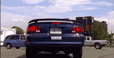 Blue Car With Was Is Not The Answer Sticker GIF