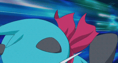 Blue Cartoon Cat With Red Scarf GIF