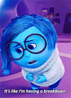 Blue Cartoon Character Crying GIF