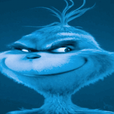 Blue Cartoon Character Face Close Up GIF