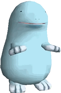 Blue Cartoon Character Standing Sticker