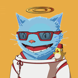 Blue Cat Anime Smoking GIF