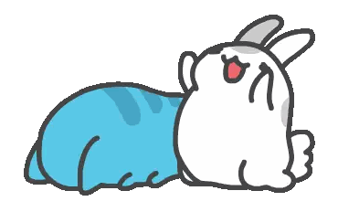 Blue Cat Laying On Surface Sticker