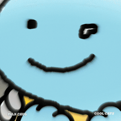 Blue Cat Smiley Saying Cool Cats GIF