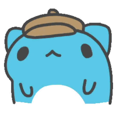 Blue Cat With Brown Nose Sticker