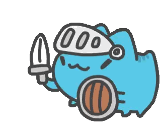 Blue Cat With Helmet 000 Sticker