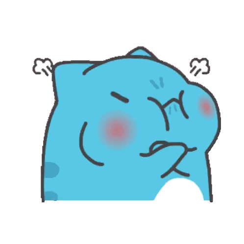 Blue Cat With Steam Sticker