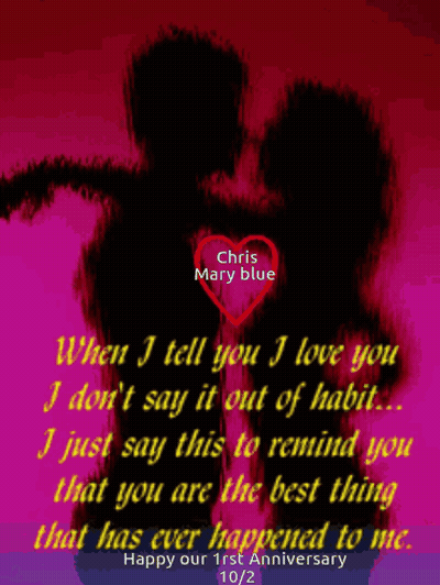 Blue Chris Mary Anniversary Couple Hugging GIF