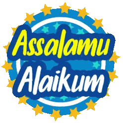 Blue Circle Assalamu Alaikum Sticker