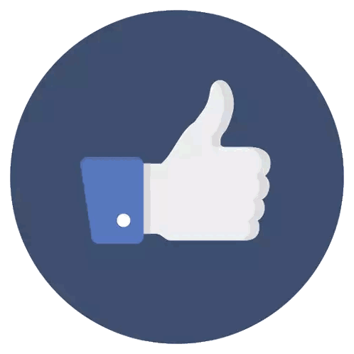Blue Circle Giving Thumbs Up Sticker