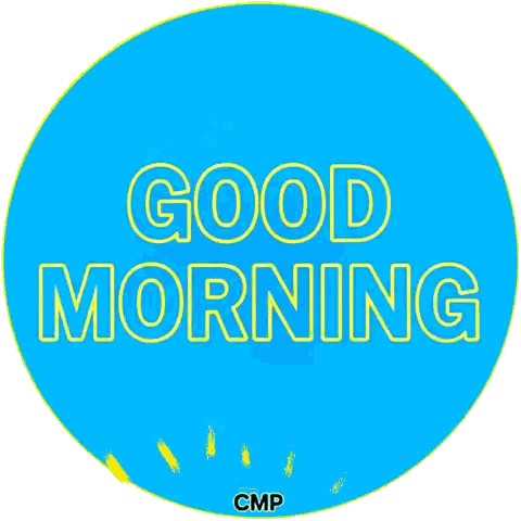 Blue Circle Good Morning Sticker
