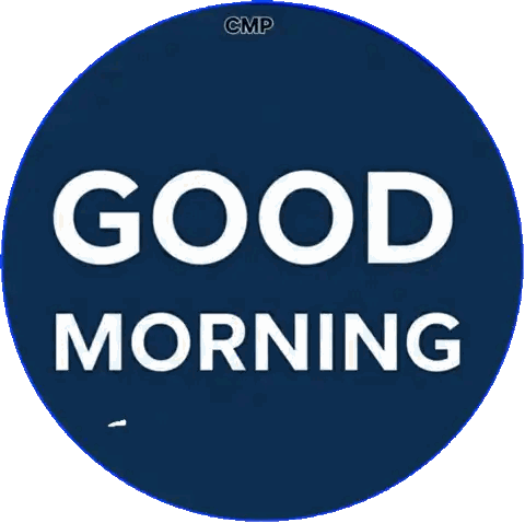 Blue Circle Good Morning Sticker