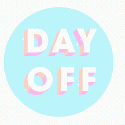 Blue Circle Saying Day Off GIF