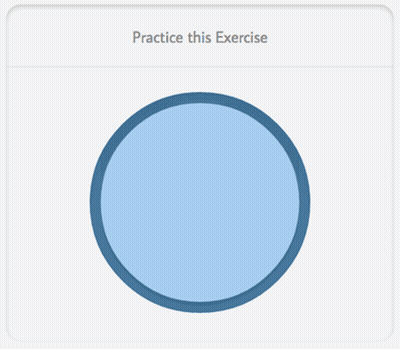 Blue Circle Saying Exhale GIF