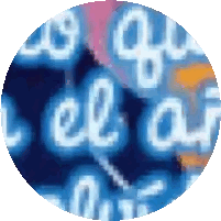 Blue Circle Saying Hello Sticker