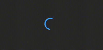 Blue Circle Saying O On Black Background GIF